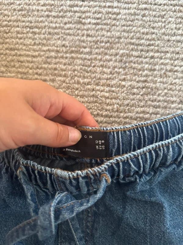 ASOS ASOS drawstring denim shorts size uk 12 NWT