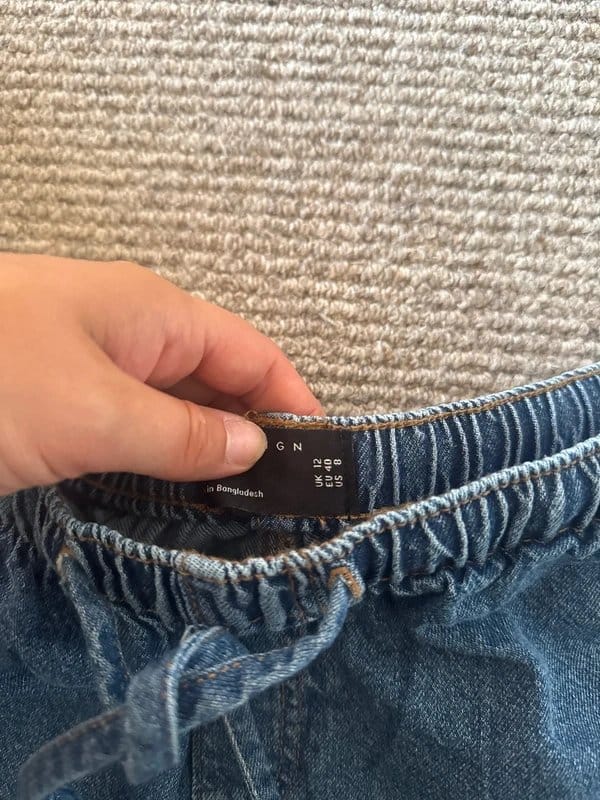 ASOS ASOS drawstring denim shorts size uk 12 NWT - 1
