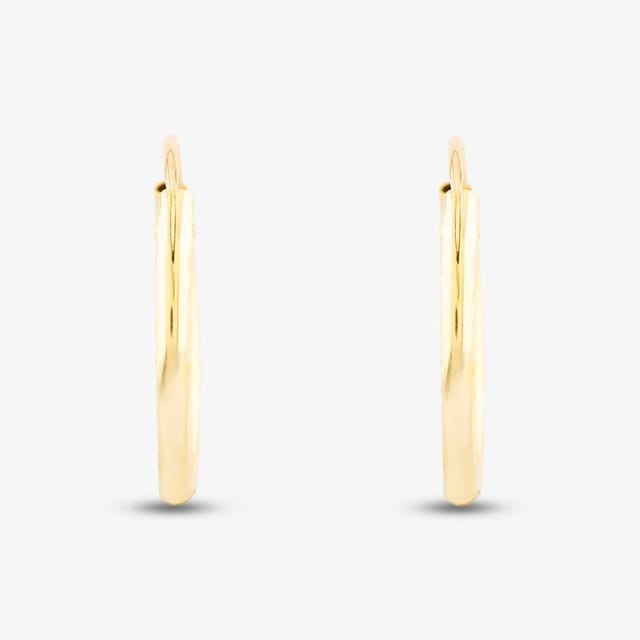 T.H.Baker T.H.Baker Women's 9ct Yellow Gold Sleeper Hoop Earrings 1.53.9859 - 2