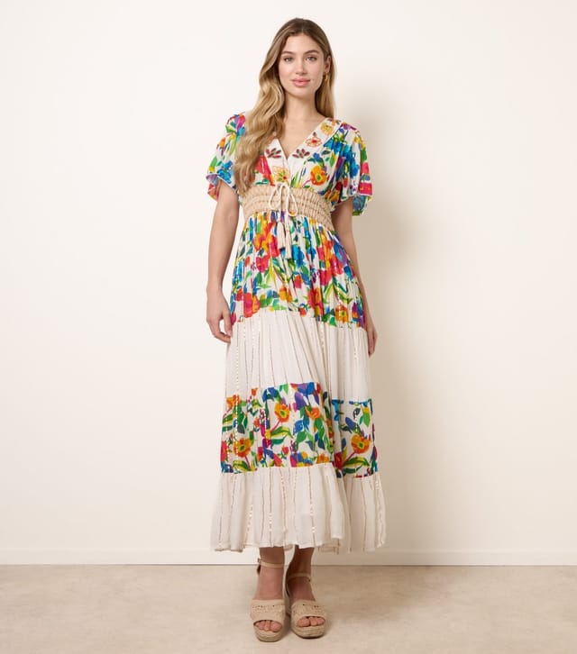 Blue Vanilla Women's White Floral Print Maxi Dress Blue Vanilla New Look - 3
