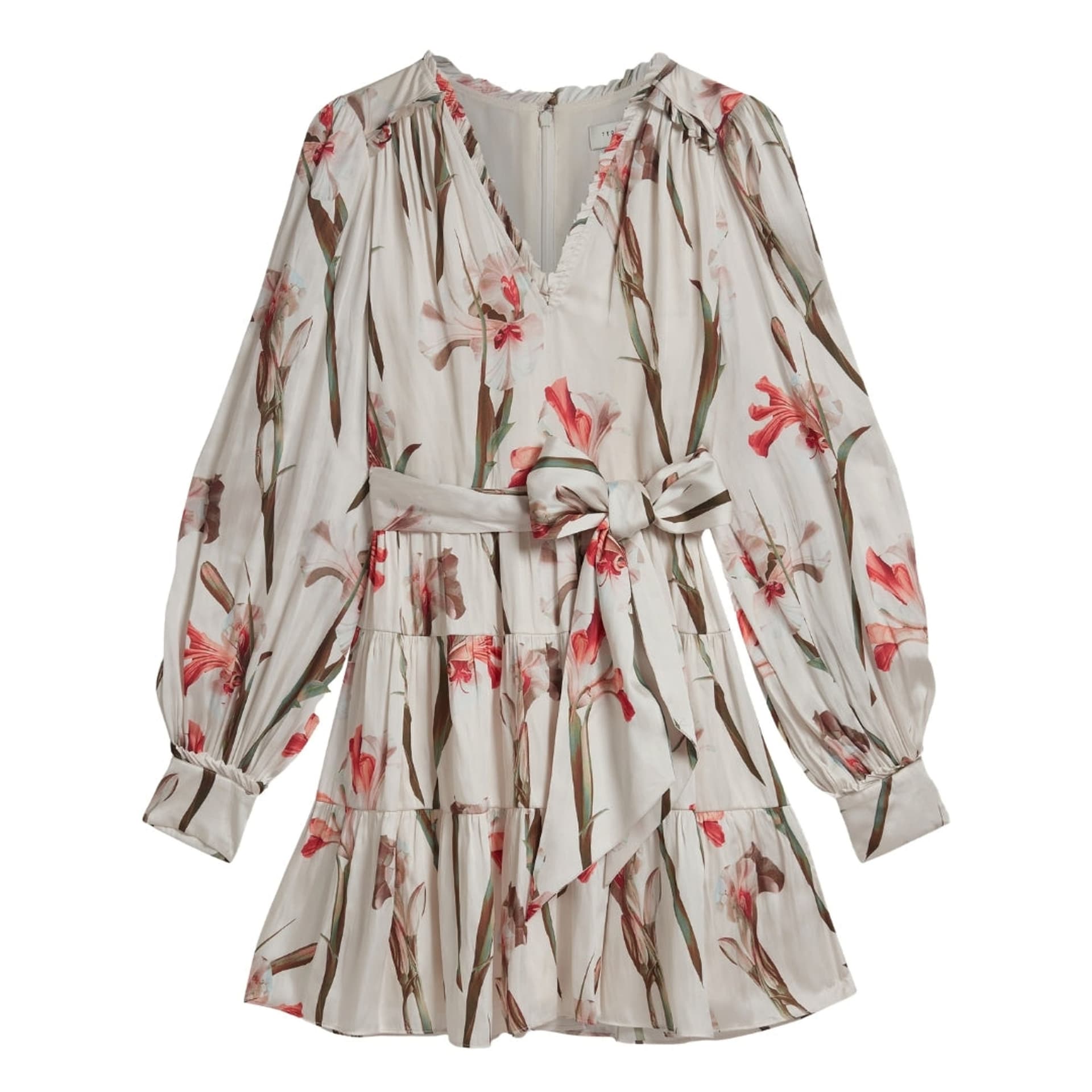 Ted Baker Ted Baker Women's Cuiaba Long Sleeve V-neck Mini Dress in Cream