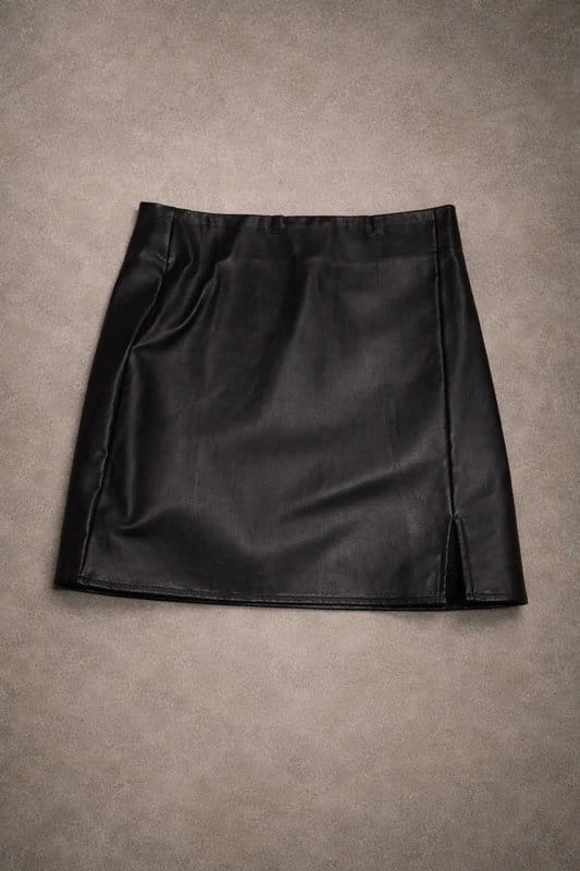 ASOS Asos Design Black Faux Leather Mini Skirt – UK 8 – BNWOT - 1