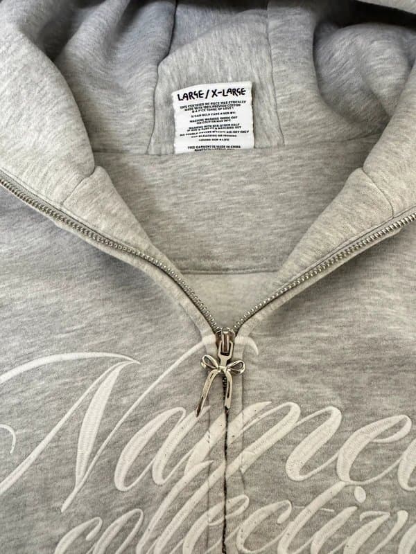 NAMED collective Named collective unisex grey ribbons hoodie L/XL rare limited discontinued