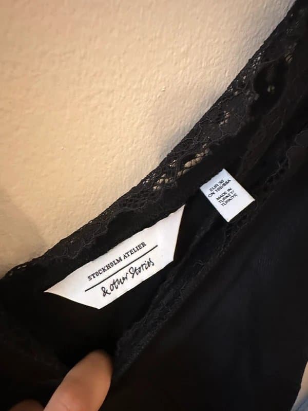 & Other Stories & Other Stories Black Lace Sleeveless Blouse