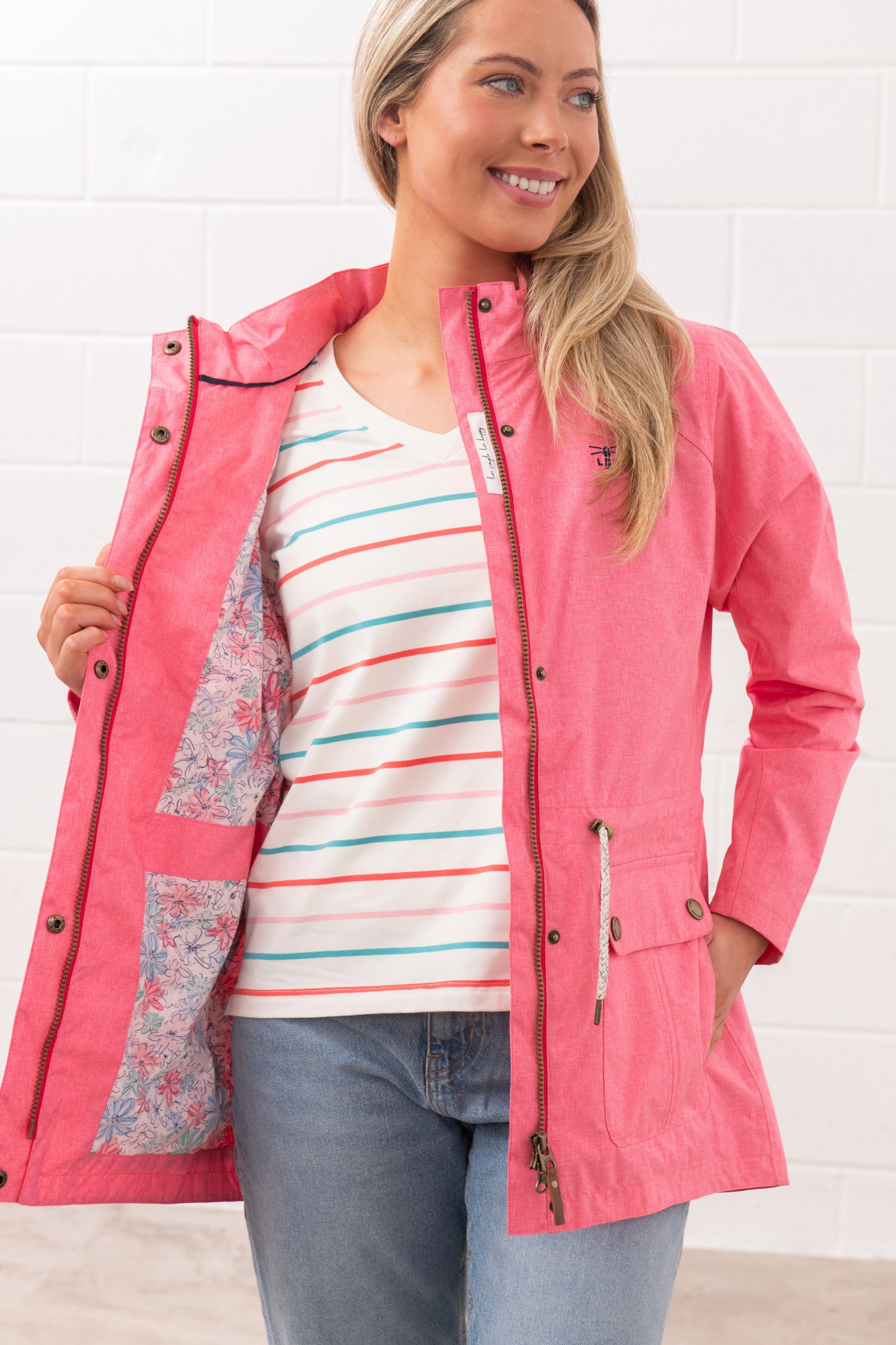 Lighthouse Clothing Lighthouse Clothing Women's Willow Waterproof Jacket in Pink - 3