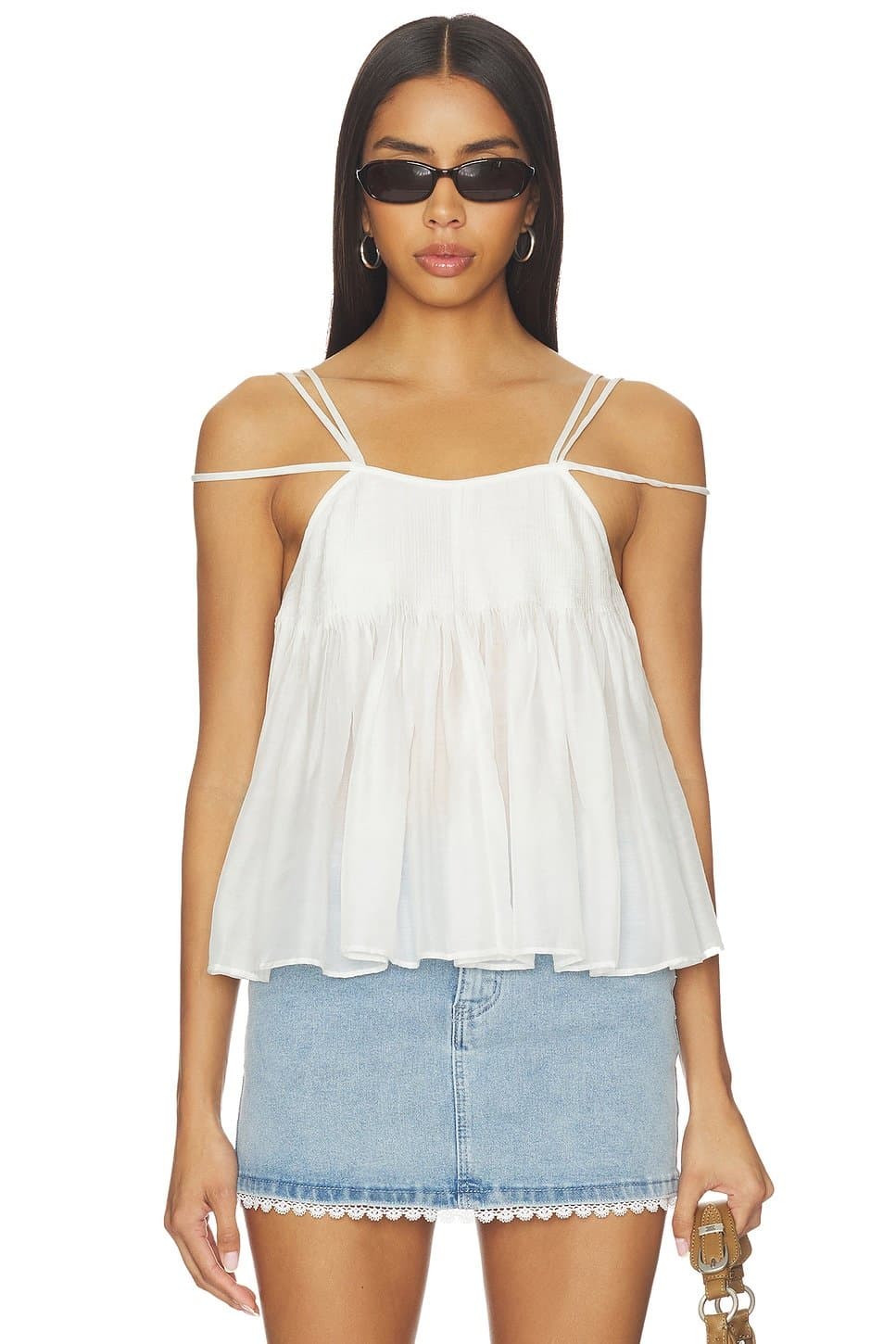 revolve Revolve White Cotton Cami Top