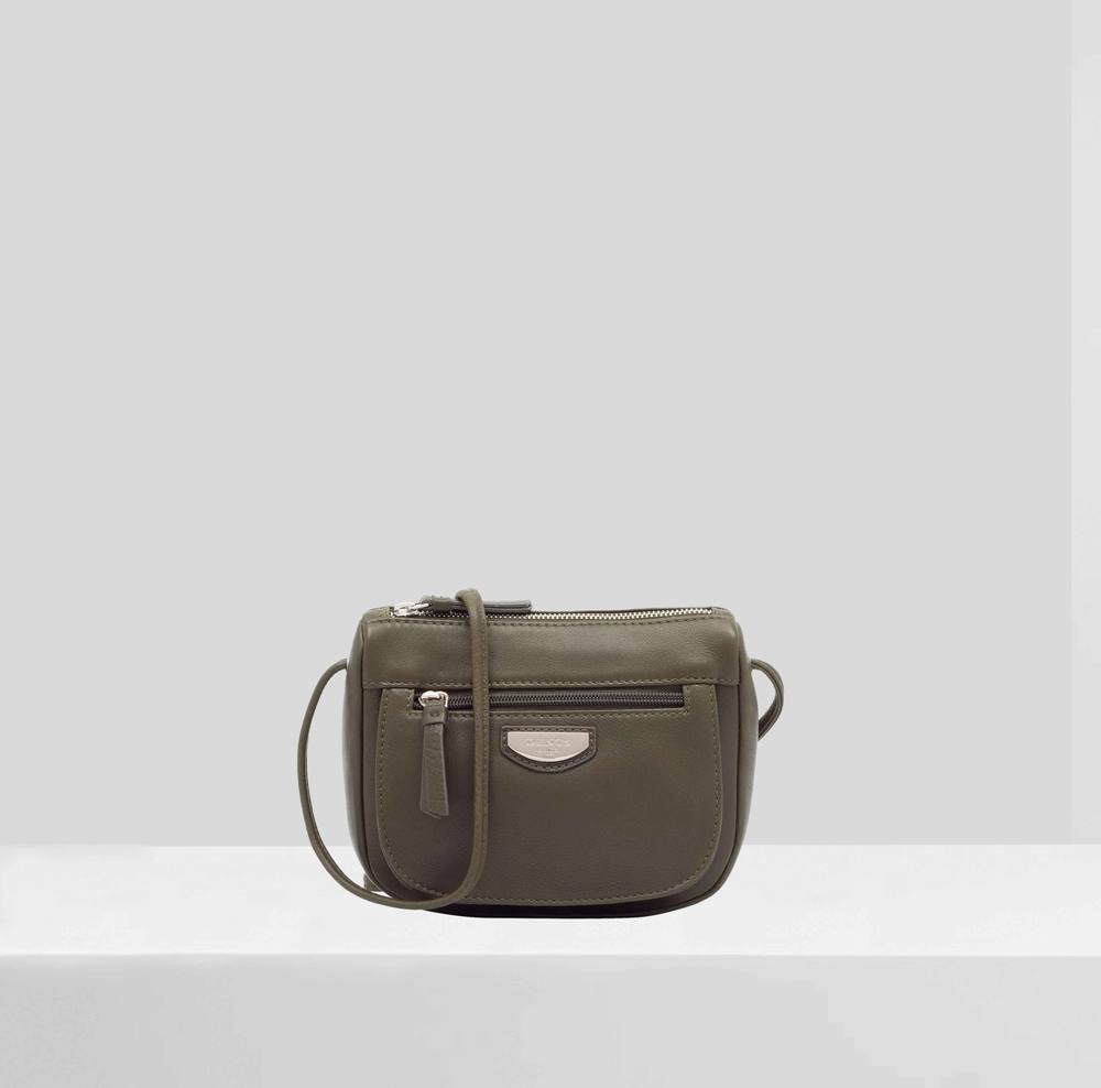 Dents Dents Women's Maeve Leather Cross Body Bag in Olive - 1