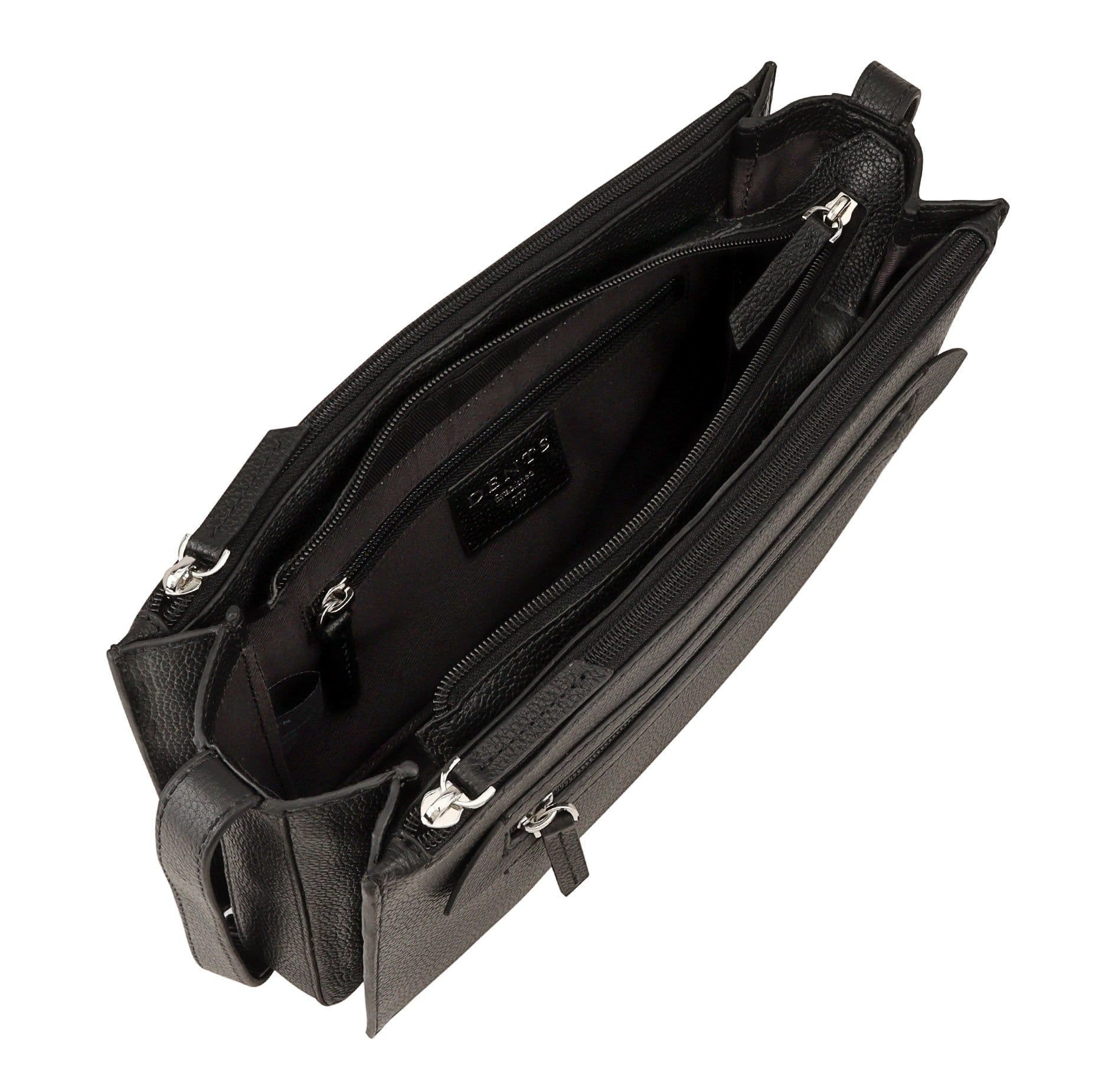 Dents Dents Women's Whitby Leather Cross Body Bag in Black - 4