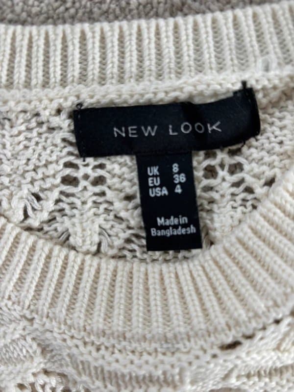 New Look New Look cream crochet jumper size 8