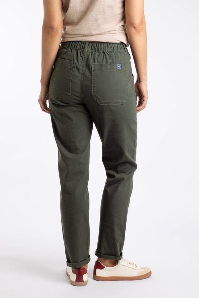 Weird Fish Weird Fish Women's Malorri Chino Trousers in Dark Grey - 3