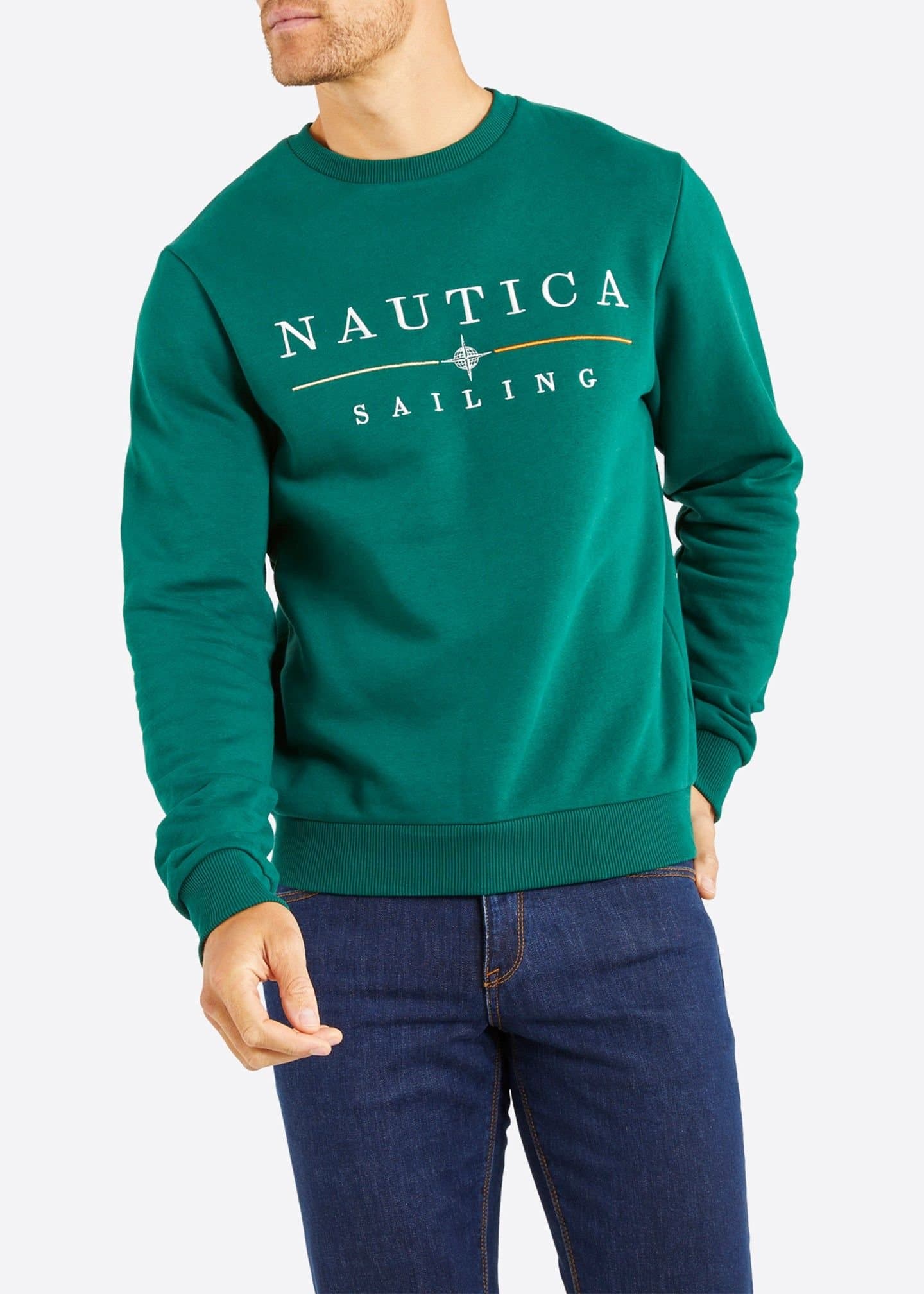 Nautica Nautica Men's 'Rolf' Sweatshirt in Dark Green