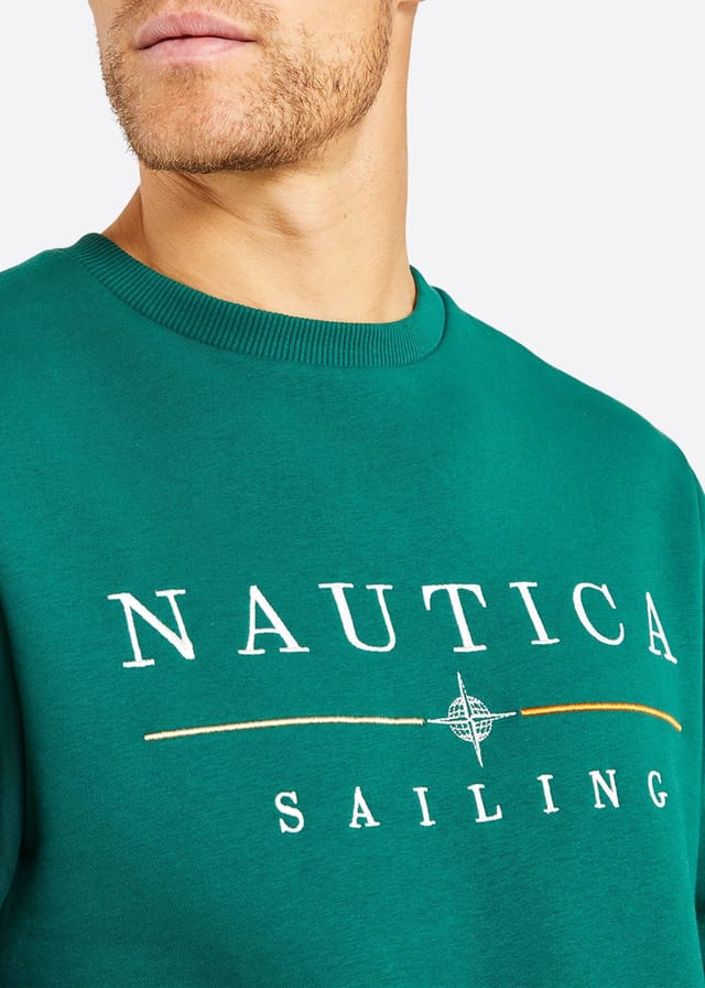 Nautica Nautica Men's 'Rolf' Sweatshirt in Dark Green - 3