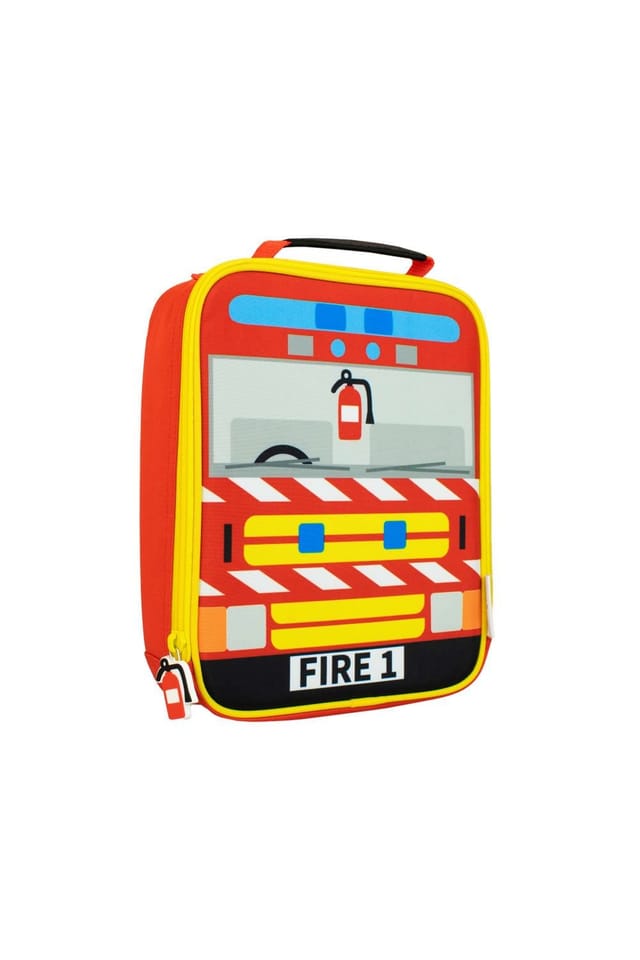 Harry Bear Harry Bear Men's Fire Engine Lunch Bag in Red - 2