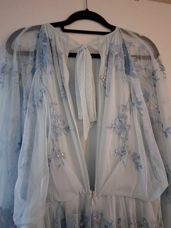 ASOS Asos edition size 18 blue embellished tulle dress - 1