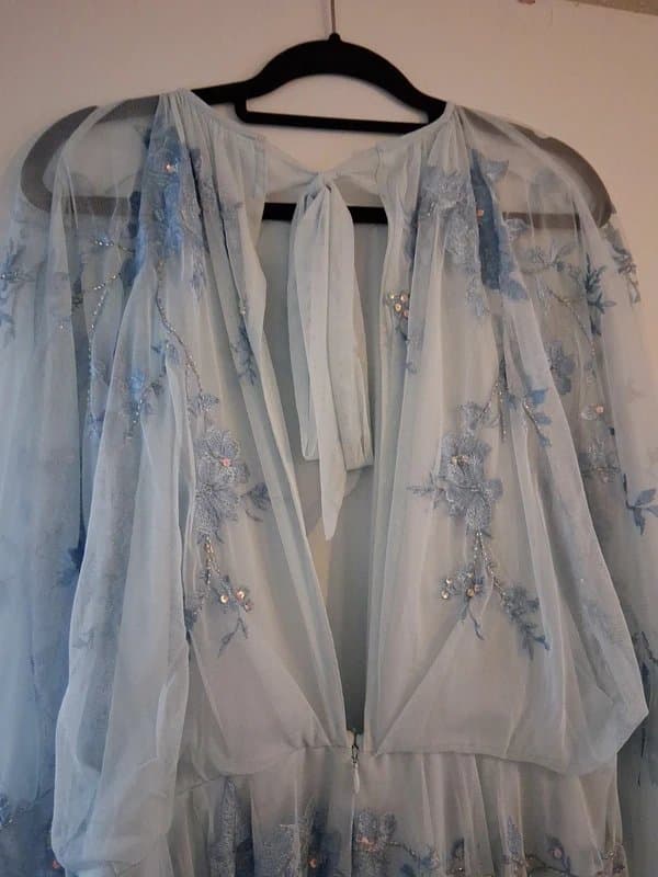 ASOS Asos edition size 18 blue embellished tulle dress