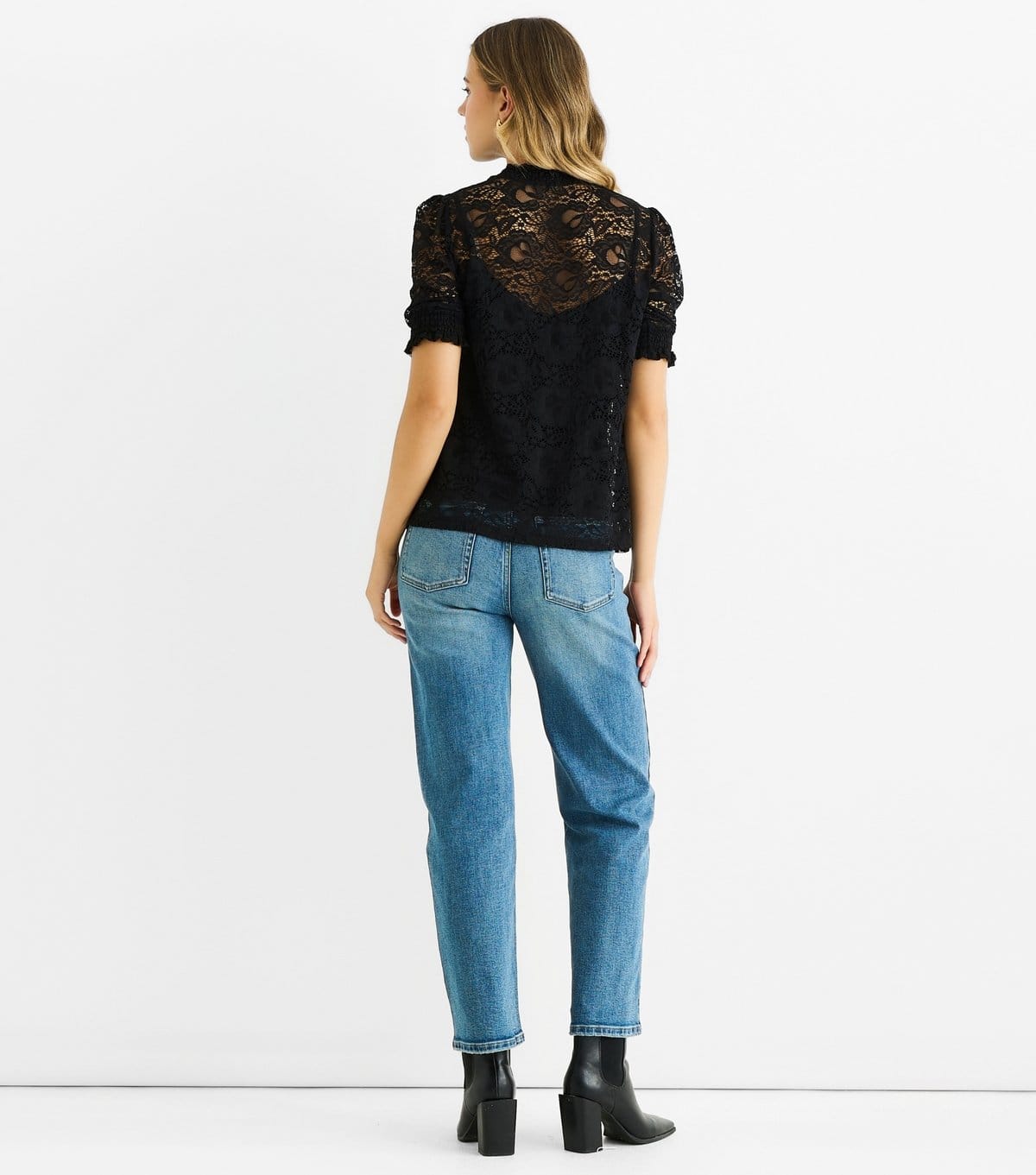 Gini London Women's High Neck Lace Blouse Gini London New Look - 4