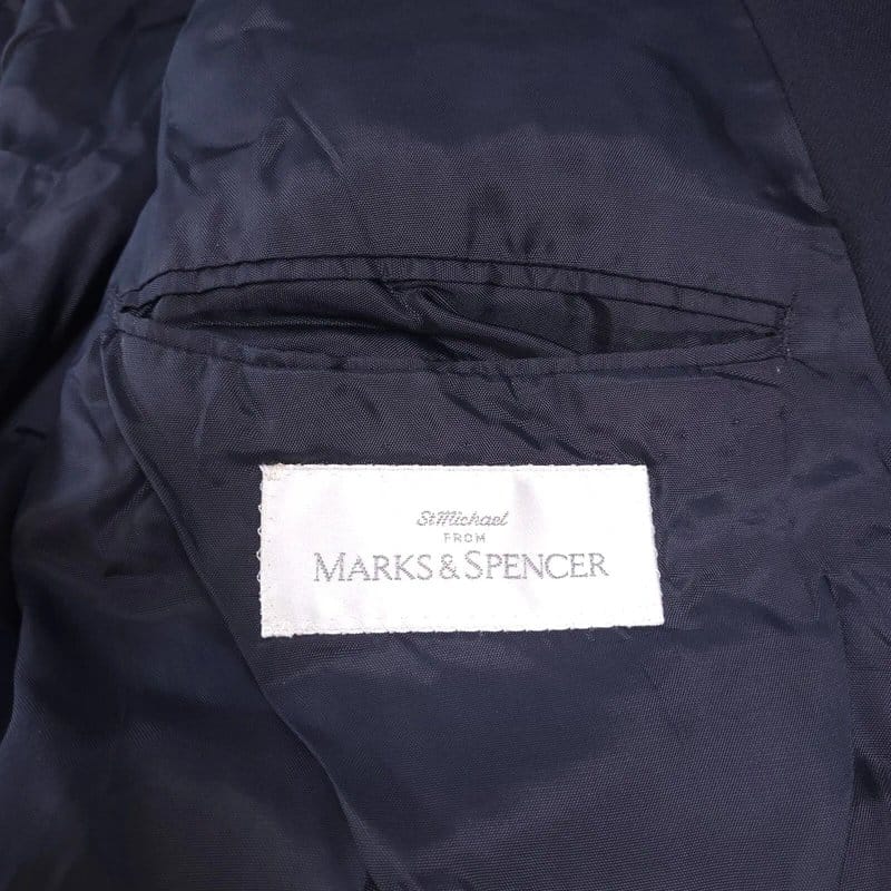 Marks & Spencer Navy Wool Blend Blazer Jacket Men's 44L Regular