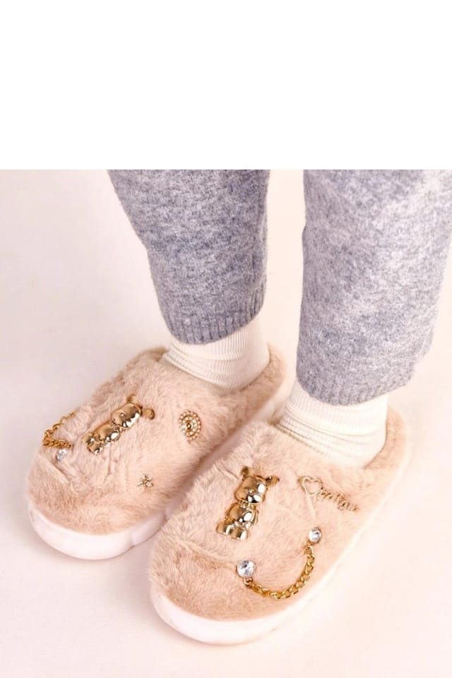 Love Lace Love Lace Women's Tracy Covered Comfort Slippers with Elegant Decorations in Beige - 2