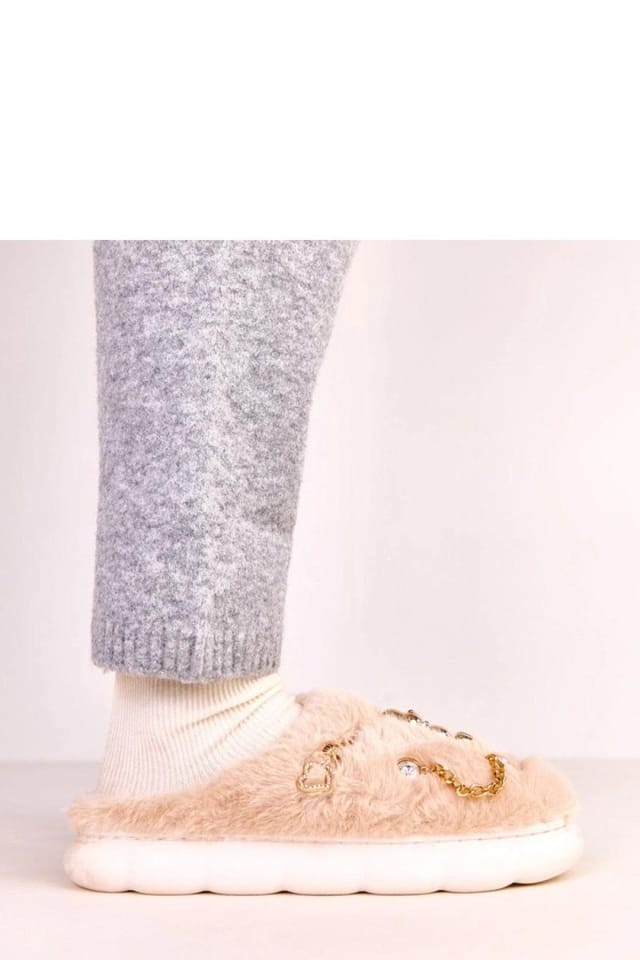 Love Lace Love Lace Women's Tracy Covered Comfort Slippers with Elegant Decorations in Beige - 3