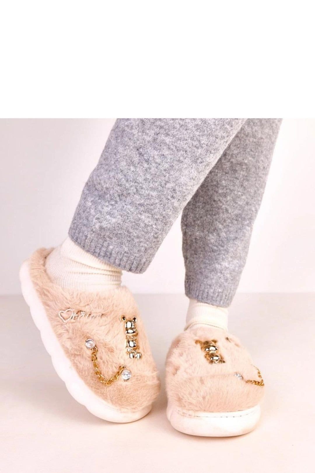Love Lace Love Lace Women's Tracy Covered Comfort Slippers with Elegant Decorations in Beige - 4
