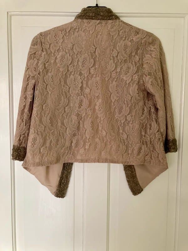 Topshop Jacket with lace and beading