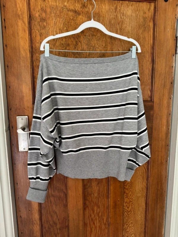 Bershka Wide shoulder stripped jumper - 1