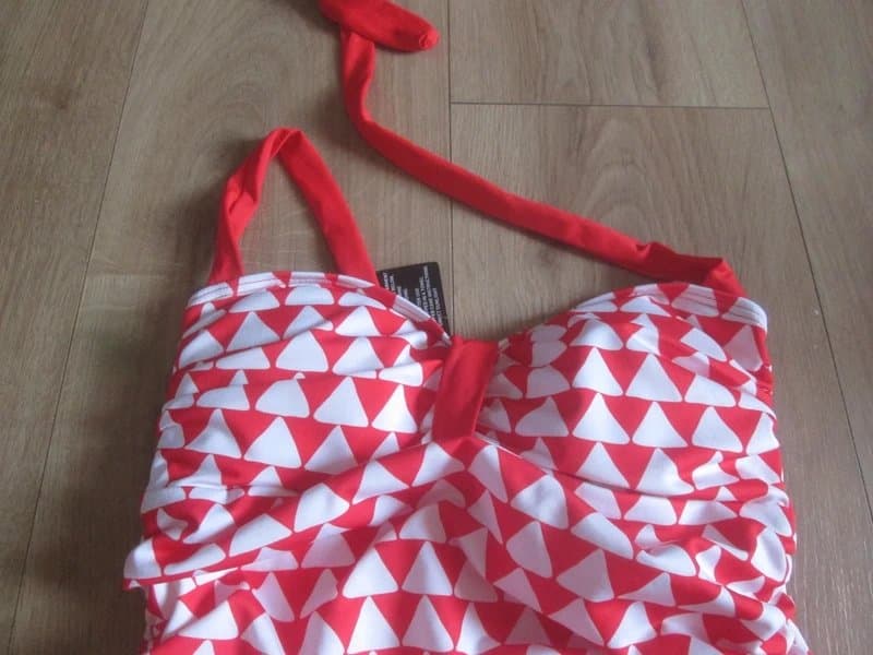 Next Next size 8 red white halter padded no underwire swimming costume Brand new with tags