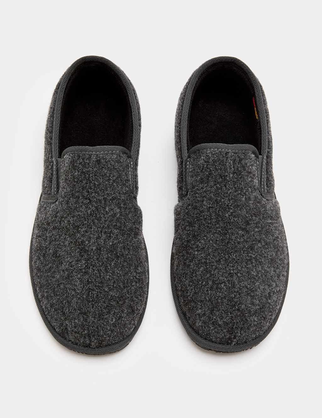 Marks & Spencer M&S Fleece Lined Lounge Slippers Charcoal