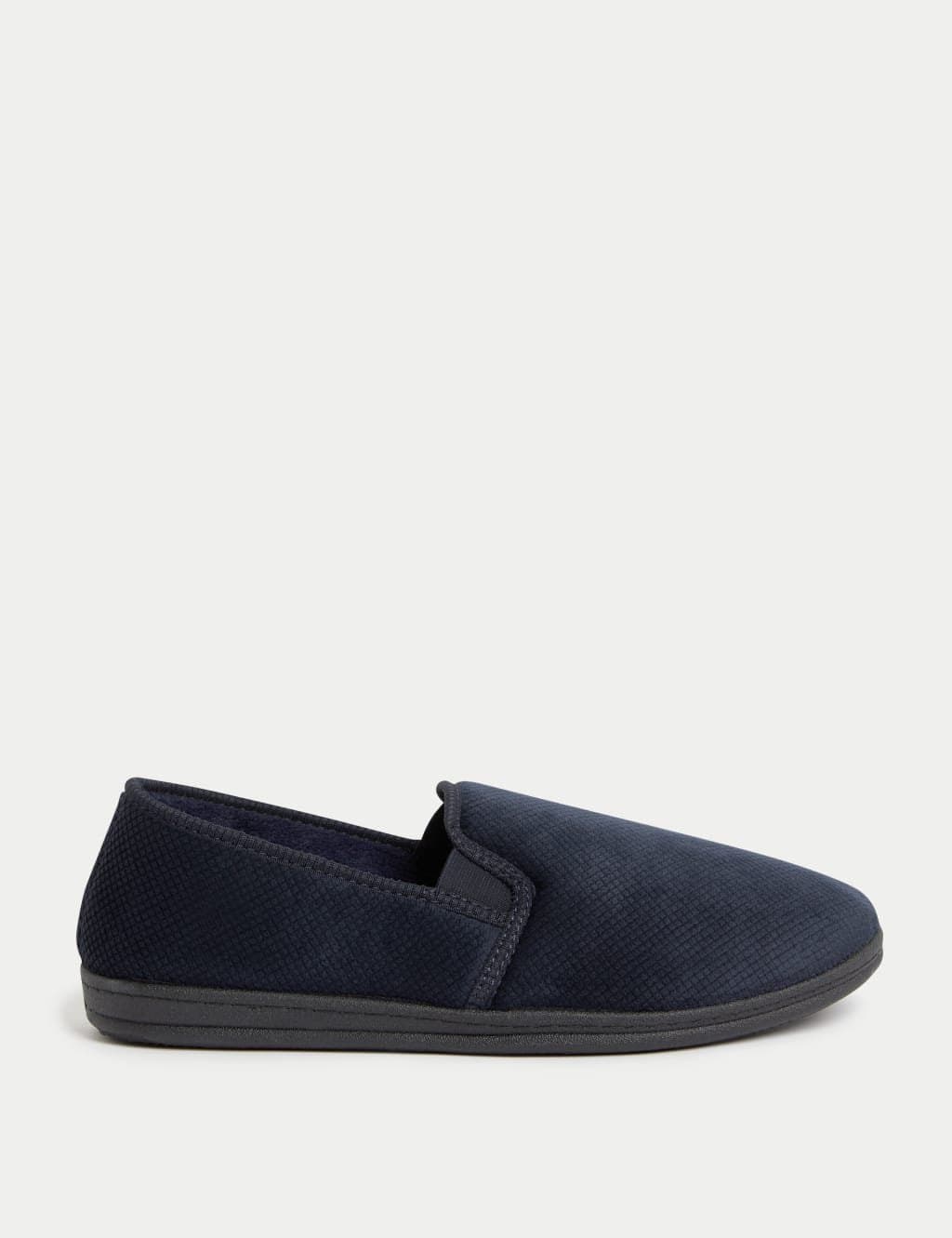 Marks & Spencer M&S Velour Slippers with Freshfeet™ Navy