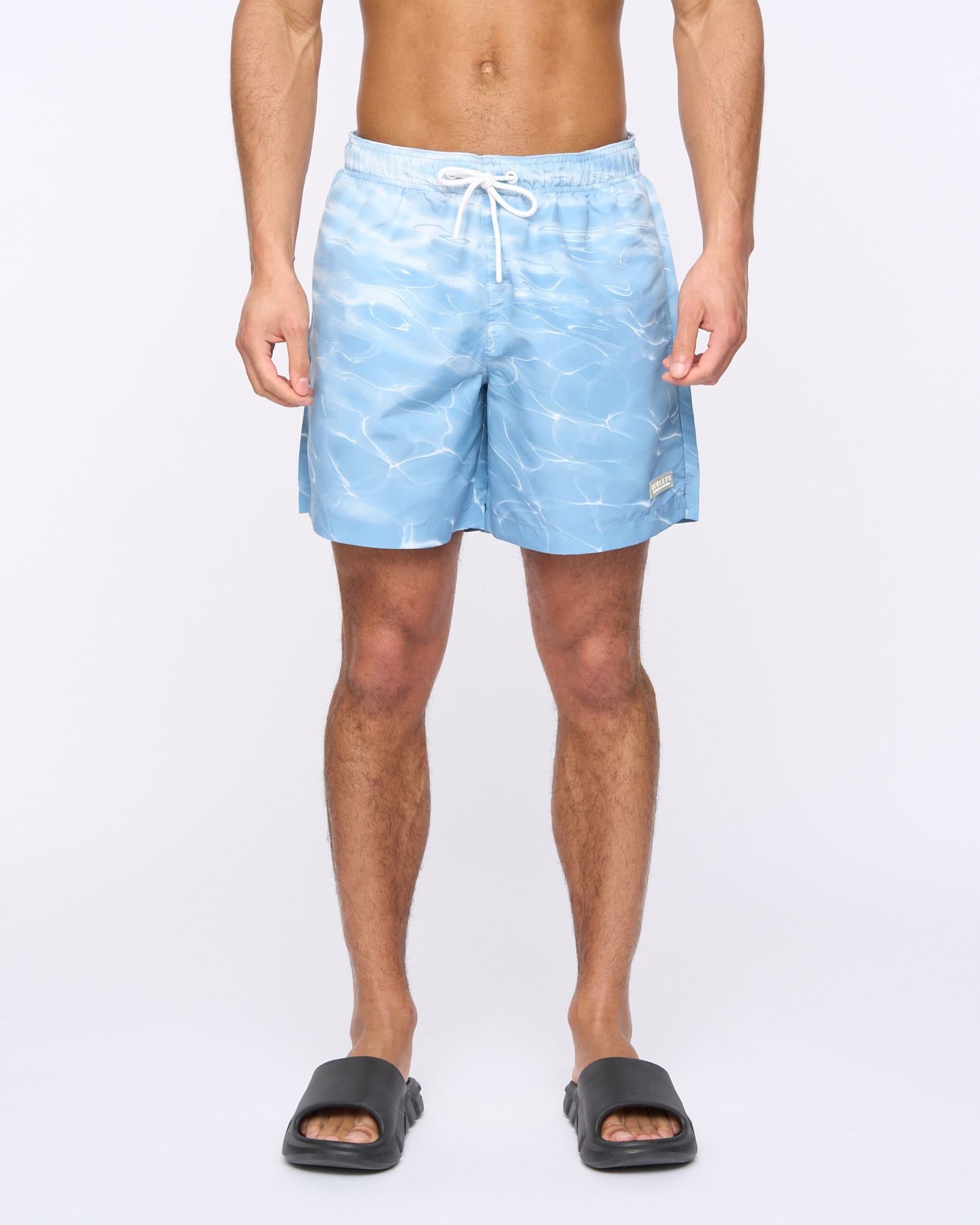 Henleys Henleys Men's Henpool Swim Shorts in Light Blue
