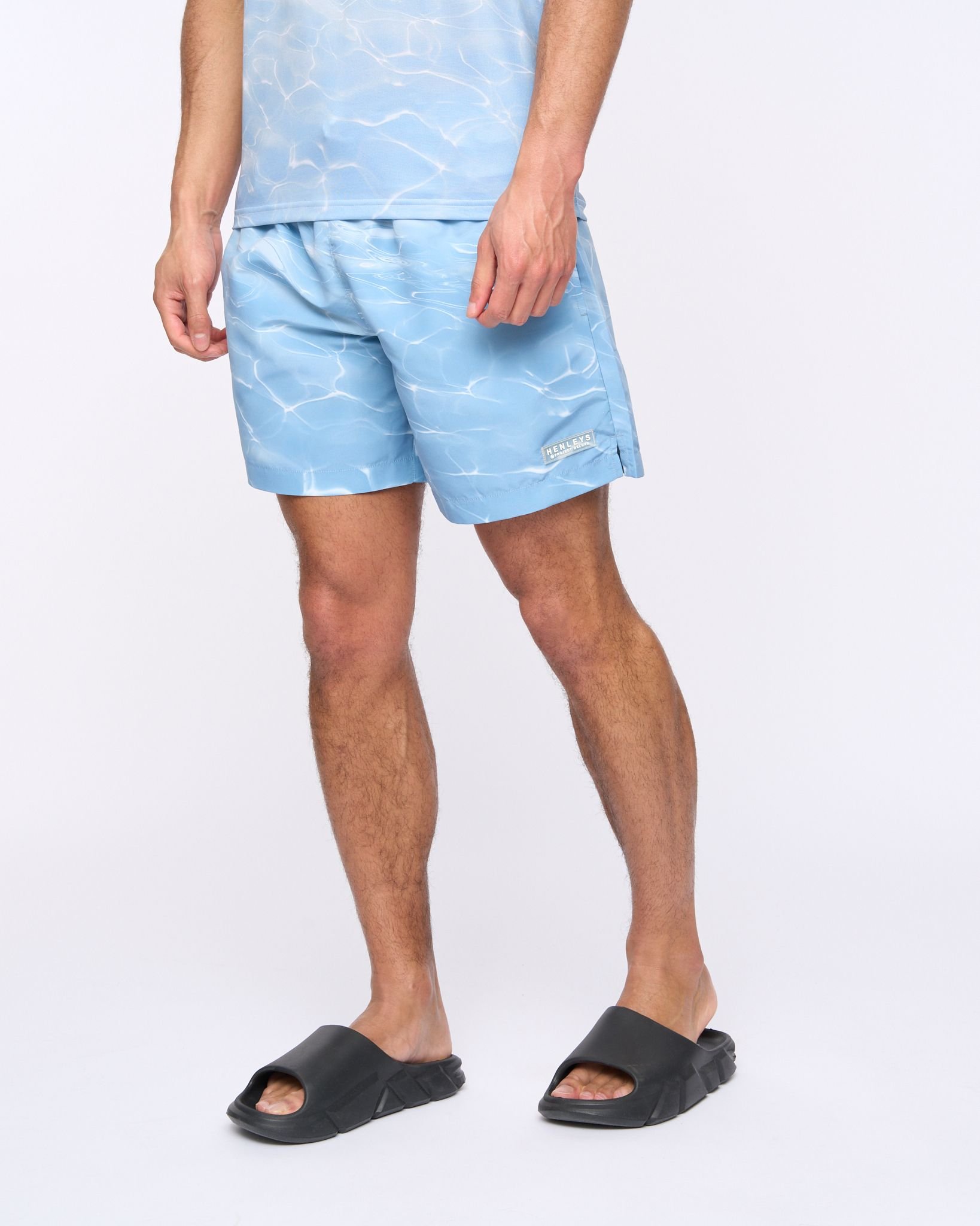 Henleys Henleys Men's Henpool Swim Shorts in Light Blue - 2