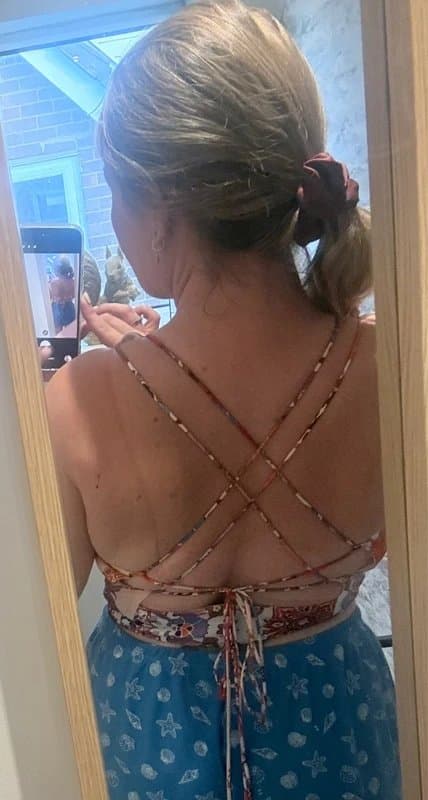 Never Fully Dressed Never fully dressed halter tie back crop top