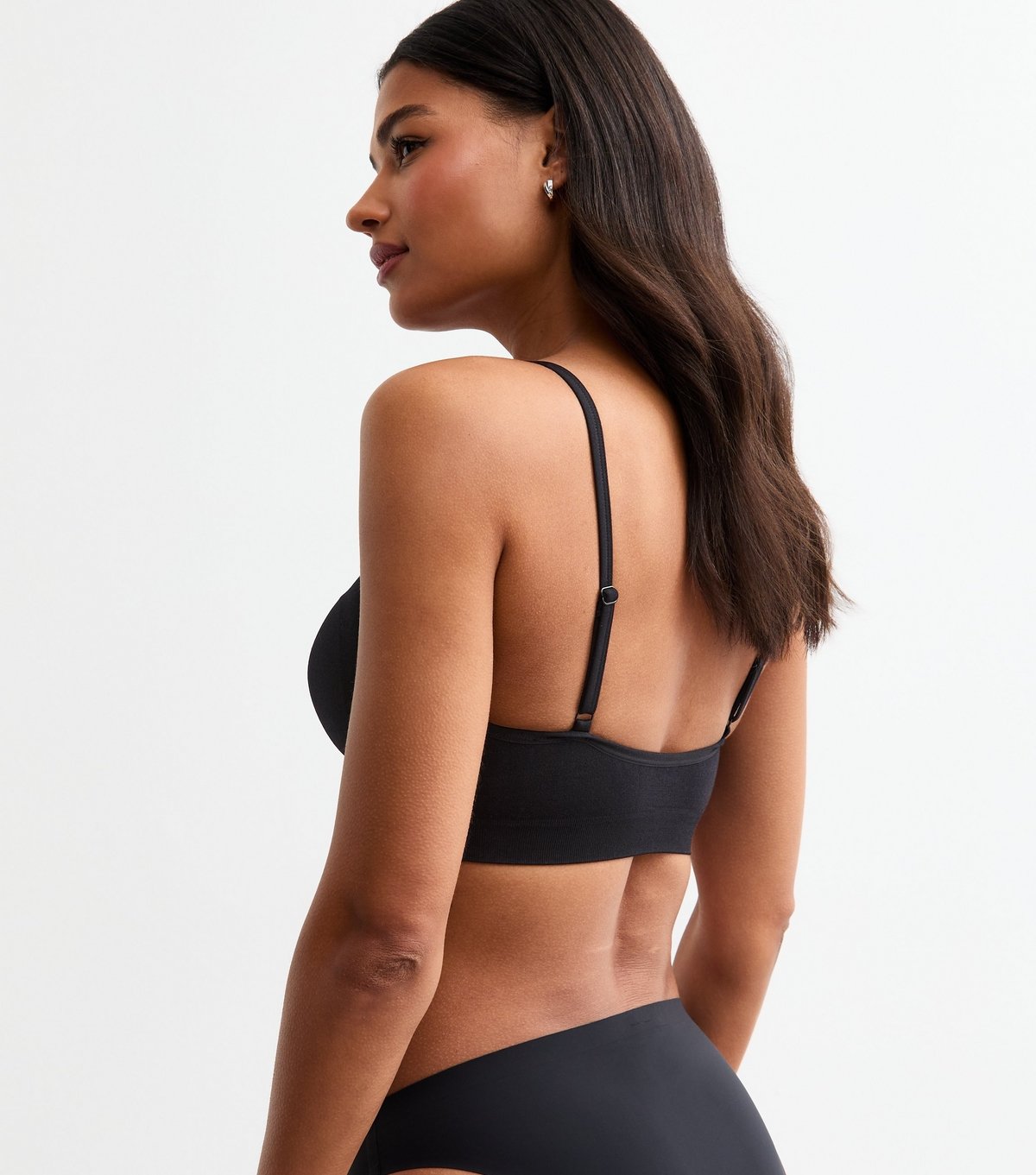 New Look Women's Black Seamless Ruched Bra New Look - 4