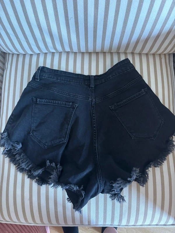 ASOS Womens black denim shorts size 10 Asos