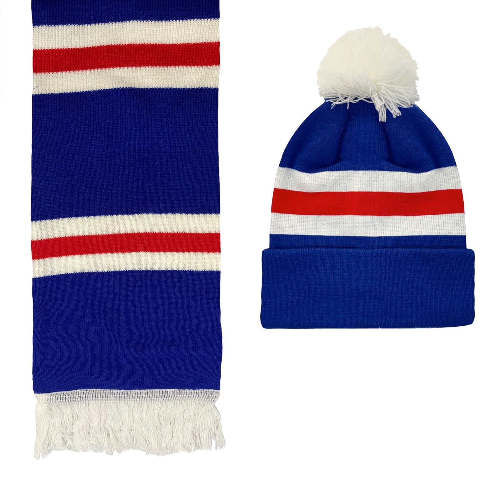 fan originals fan originals Men's Retro Hat & Scarf Set in Blue