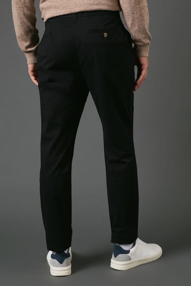 Burton Burton Men's Slim Fit Chino Trousers in Black - 3