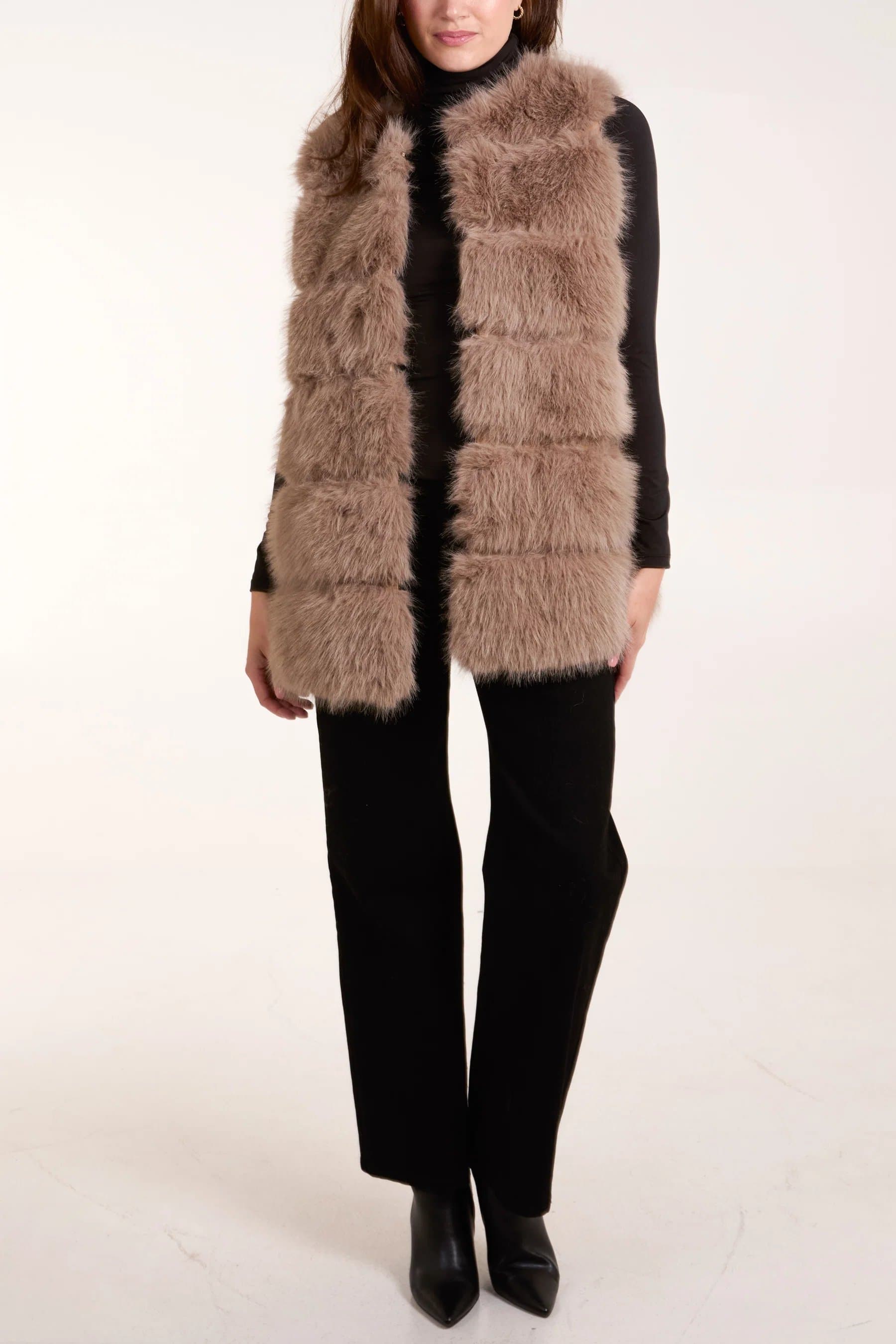 Blue Vanilla Fur Pelted Gilet