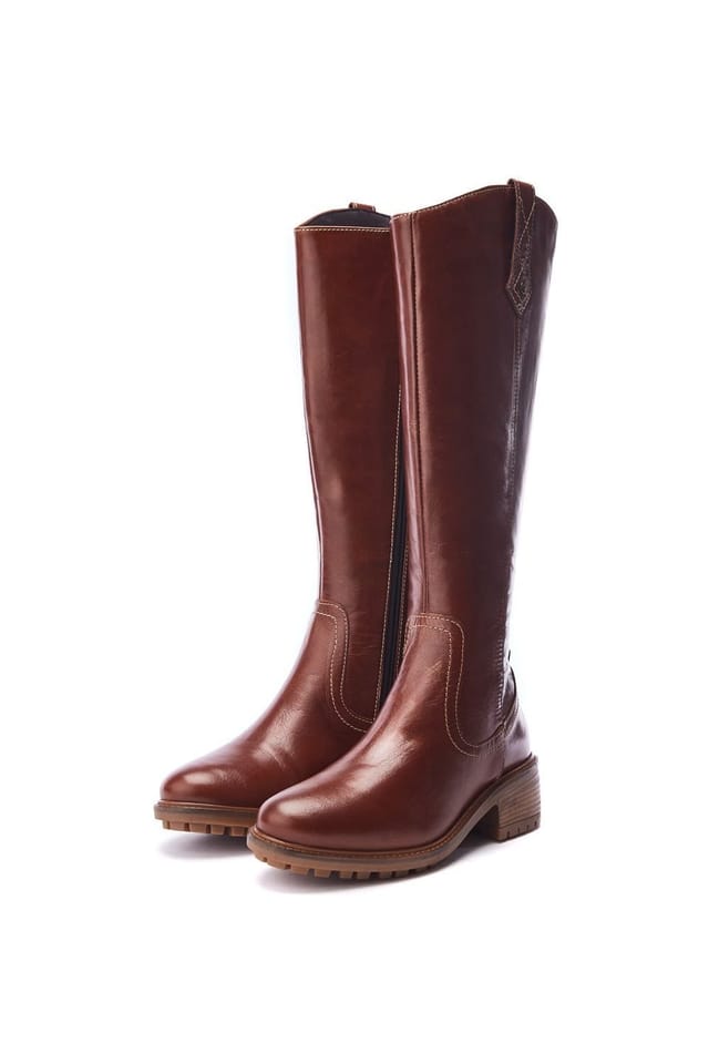 Moda In Pelle Moda In Pelle Women's 'Hazay' Leather Biker Boots in Tan - 2