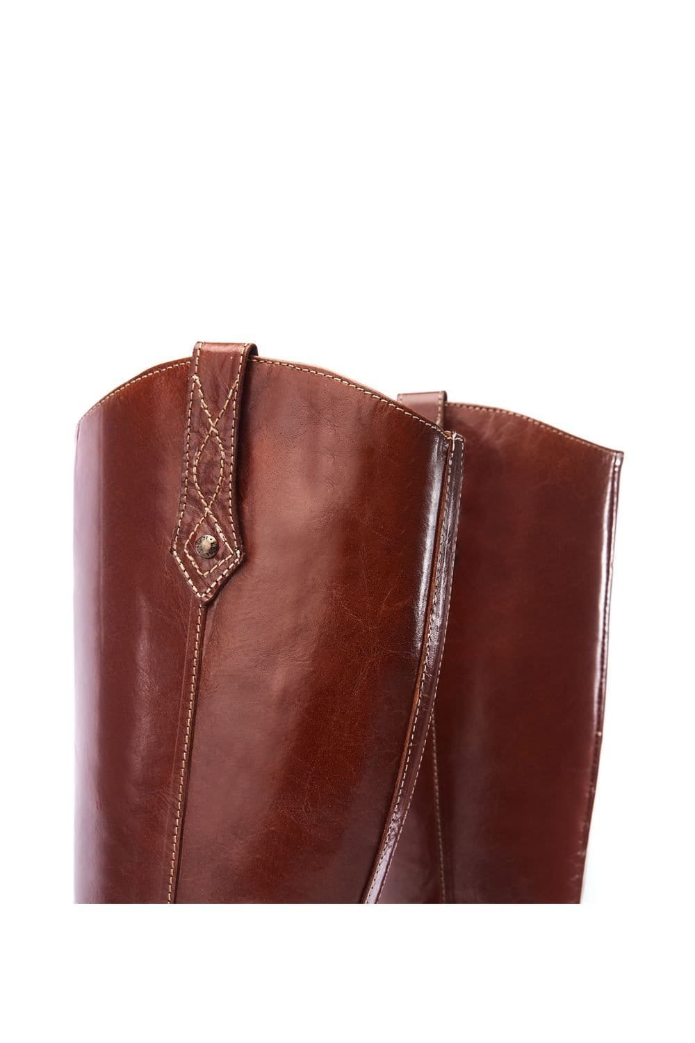 Moda In Pelle Moda In Pelle Women's 'Hazay' Leather Biker Boots in Tan - 4