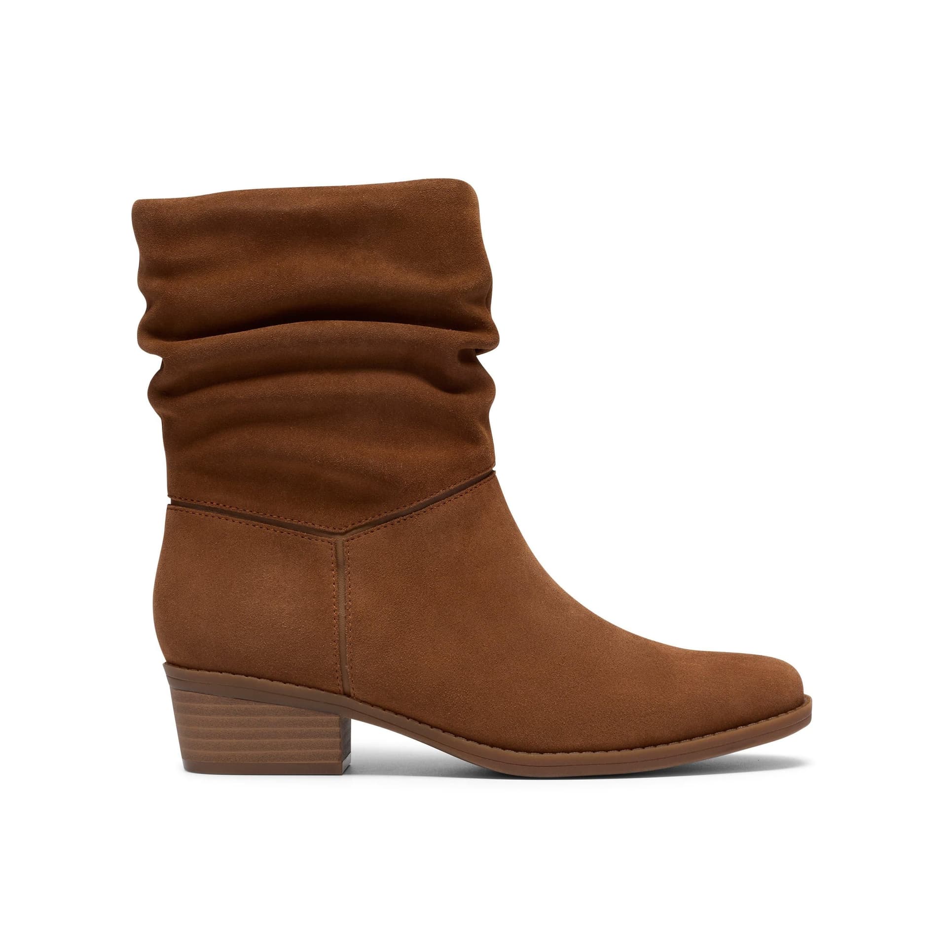 Clarks Clarks Women's Danyelle Ruby Dark Tan Suede Ankle Boots in Brown