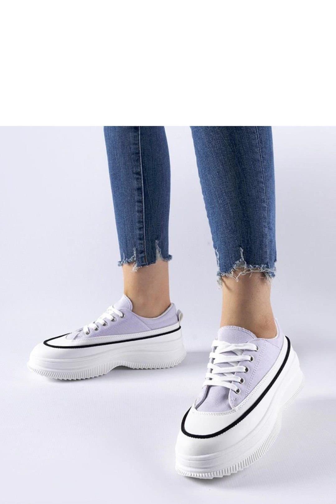 Love Lace Love Lace Women's Platform Sneakers Breathable Rubber Round Toe Laced Closure in Violet