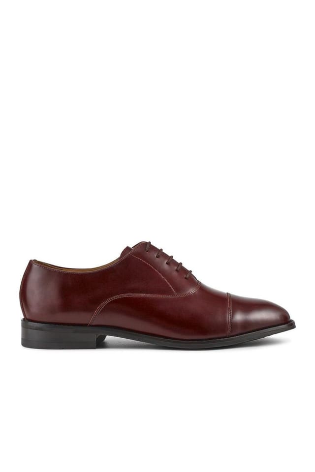 Jones Bootmaker Jones Bootmaker Men's Canterbury Blake-Stitched Oxfords in Burgundy - 2