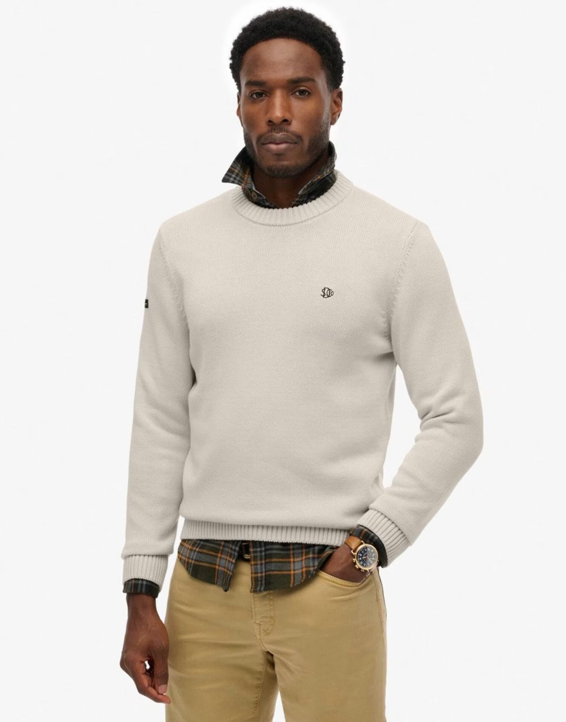 ASOS ASOS Preppy Cotton Jumper in Sailcloth White