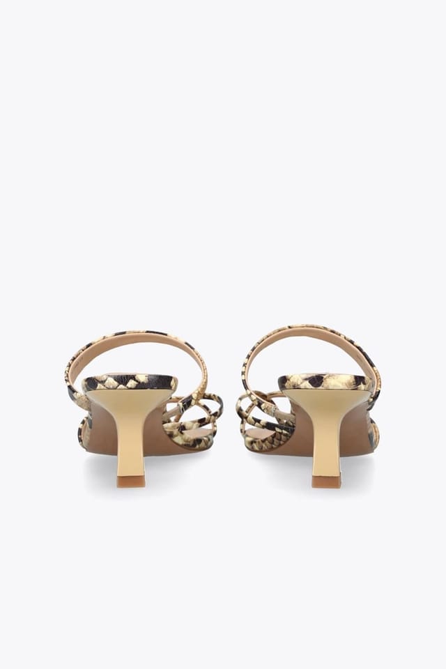 Steve Madden STEVE MADDEN Women's 'Ajay Snakeprint' Leather Heels in Beige - 3
