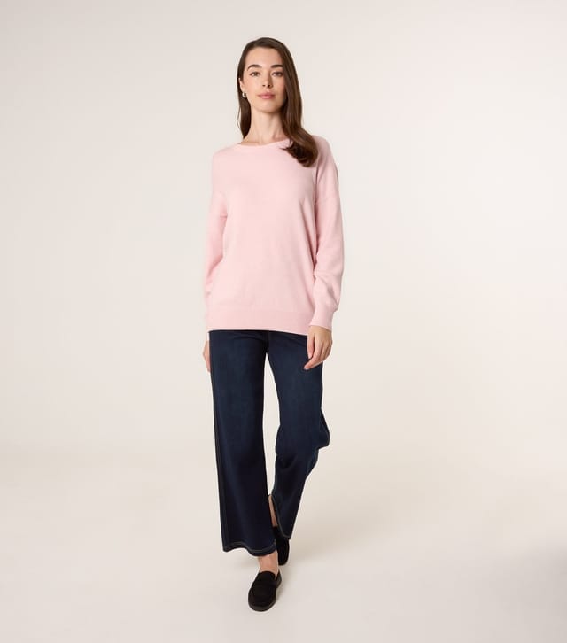 Blue Vanilla Women's Pink Round Neck Jumper Blue Vanilla New Look - 2