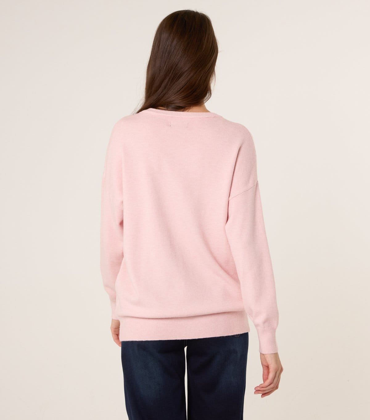 Blue Vanilla Women's Pink Round Neck Jumper Blue Vanilla New Look - 4
