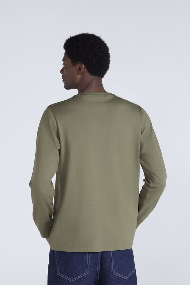 Animal Animal Men's 'Tommy' Comfortable Casual Lightweight Long Sleeve Relaxed Fit T-Shirt in Khaki - 3