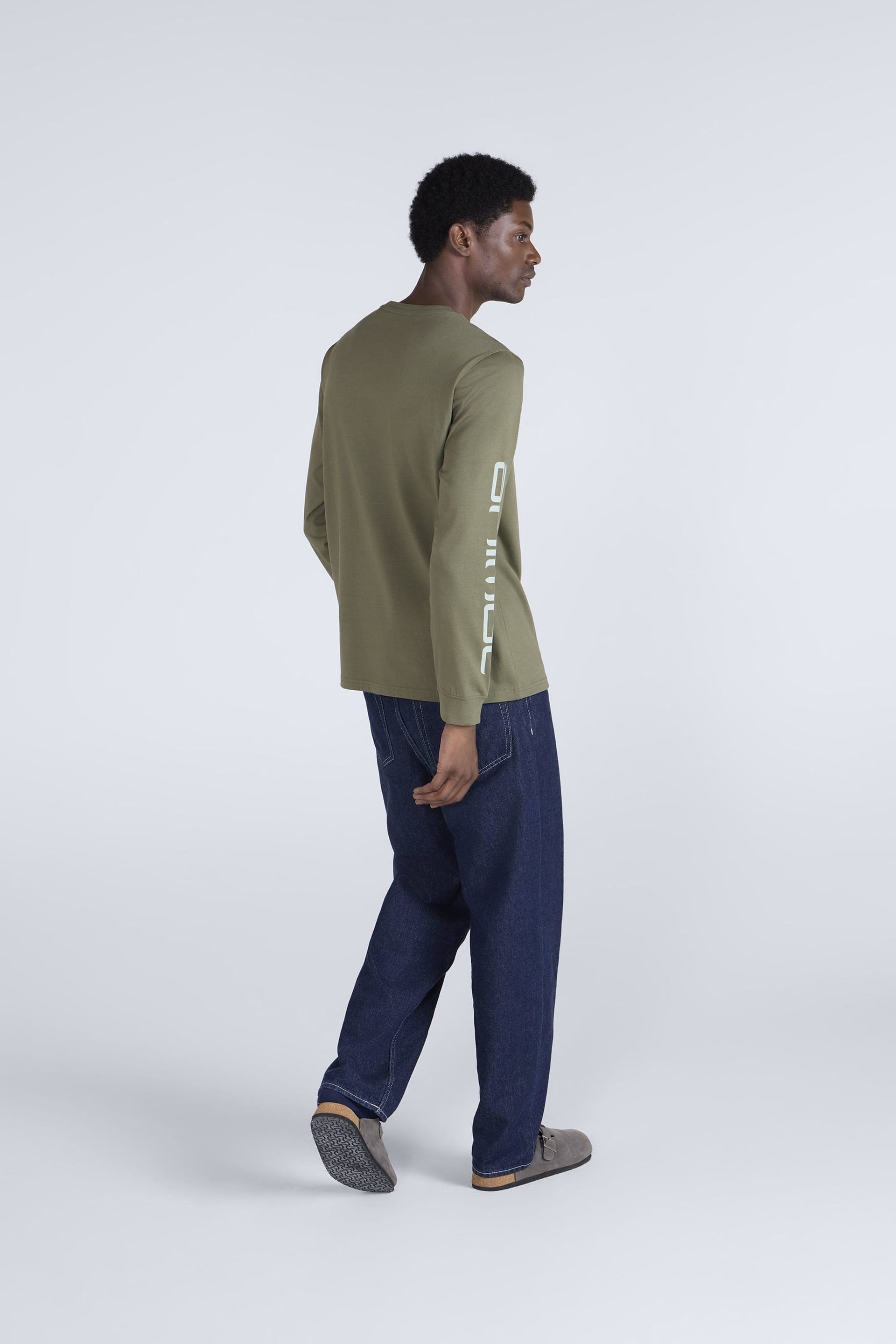 Animal Animal Men's 'Tommy' Comfortable Casual Lightweight Long Sleeve Relaxed Fit T-Shirt in Khaki - 4