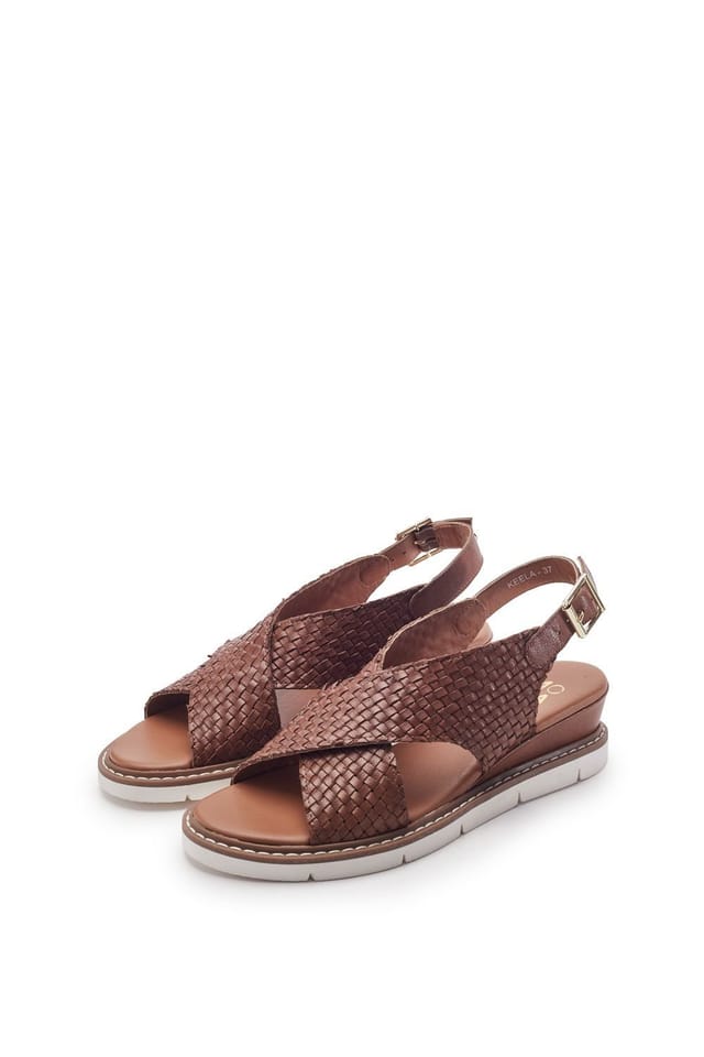 Moda In Pelle Moda In Pelle Women's 'Keela' Leather Flatforms in Tan - 2