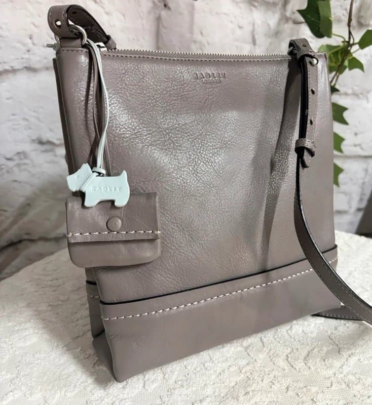 Radley Radley Leather Medium Crossbody Bag, Grey - Hardly Used!